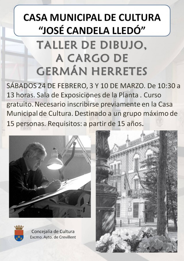 TALLER DE DIBUJO A CARGO DE GERMÁN HERRETES.