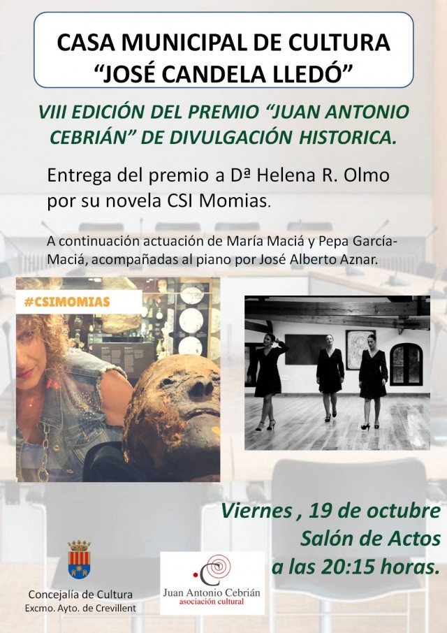 VIII EDICIÓN DEL PREMIO “JUAN ANTONIO CEBRIÁN” DE DIVULGACIÓN HISTÓRICA.