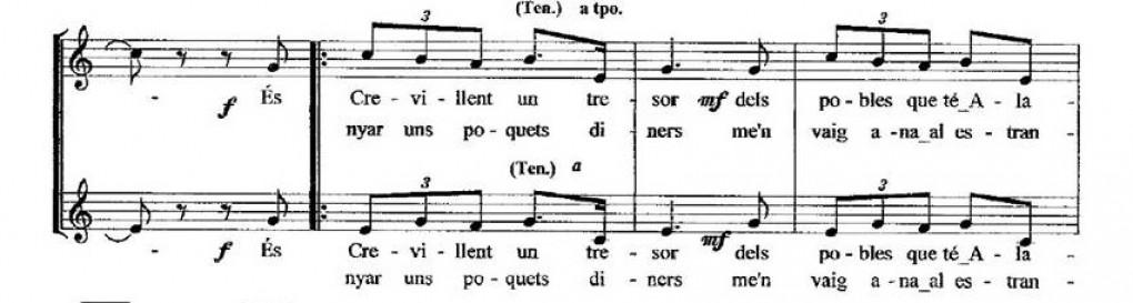 “Partituras del cancionero tradicional Crevillentino”,