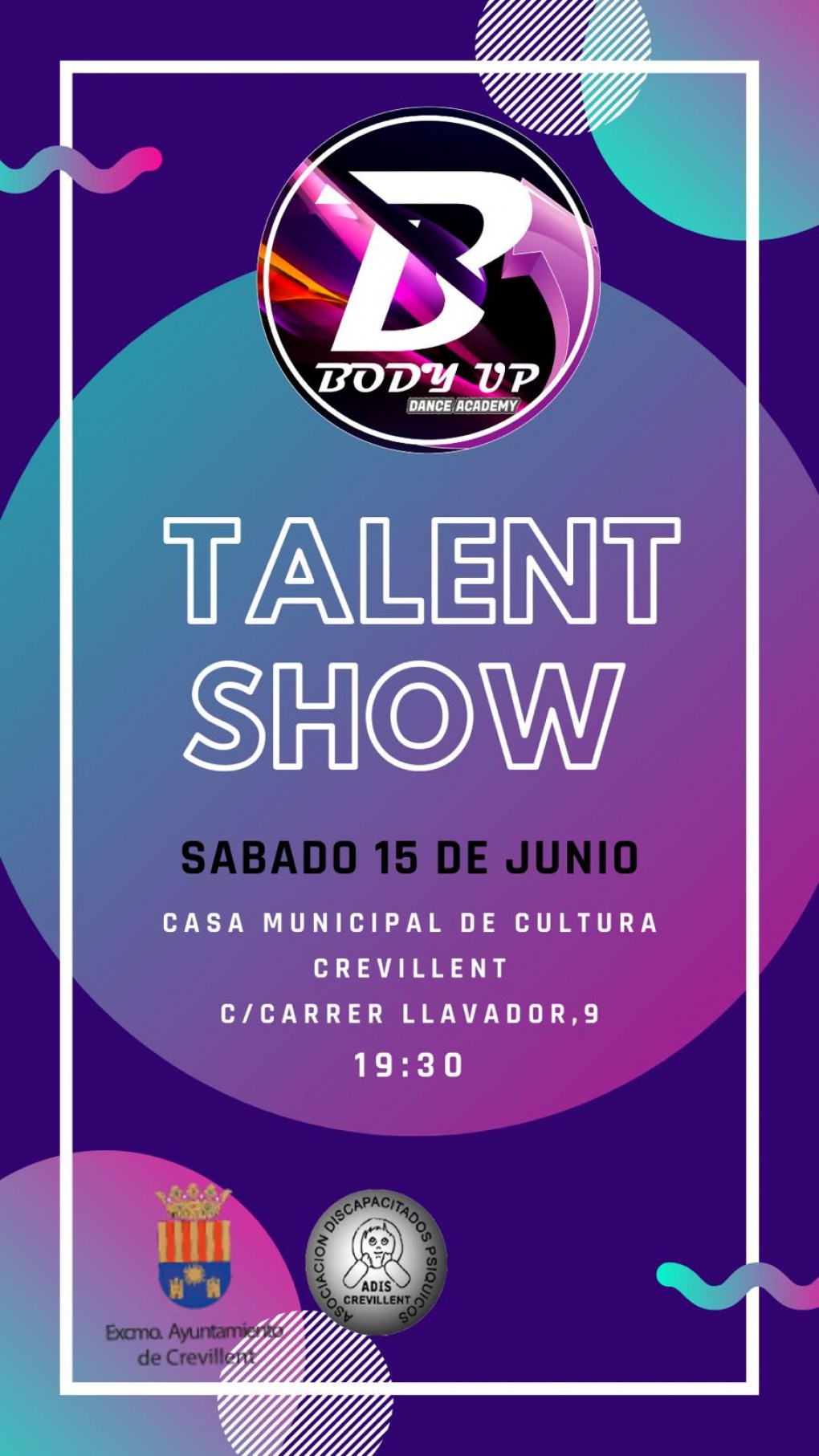 Acto a beneficio de ADIS CREVILLEN “TALEN SHOW”, a cargo de BODY UP DANCE ACADEMY
