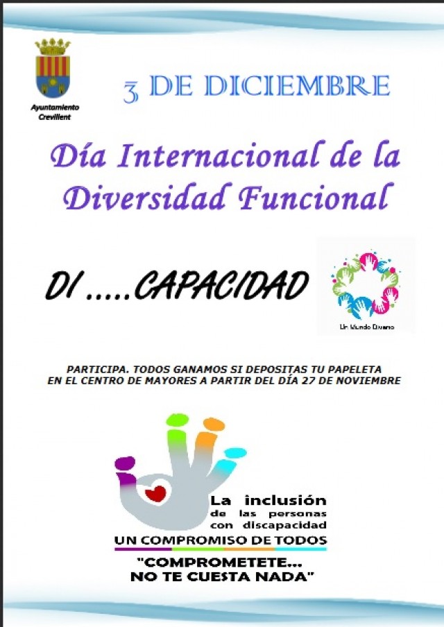 La Concejalía de Bienestar Social invita a participar en la campaña de sensibilización “Dí… capacidad”