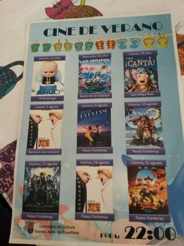 En El Realengo comenzará este viernes el “Cine de Verano“ organizado por la concejalía de Cultura