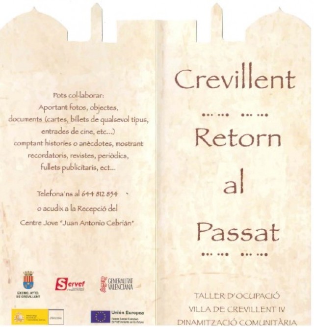 Los alumnos y profesoras del taller de Dinamización comunitaria están organizando una actividad para recordar el pasado de Crevillent