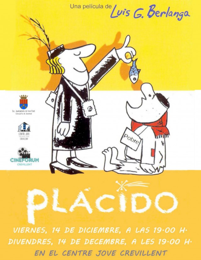 Cinefórum Crevillent celebra este viernes la Navidad con Plácido