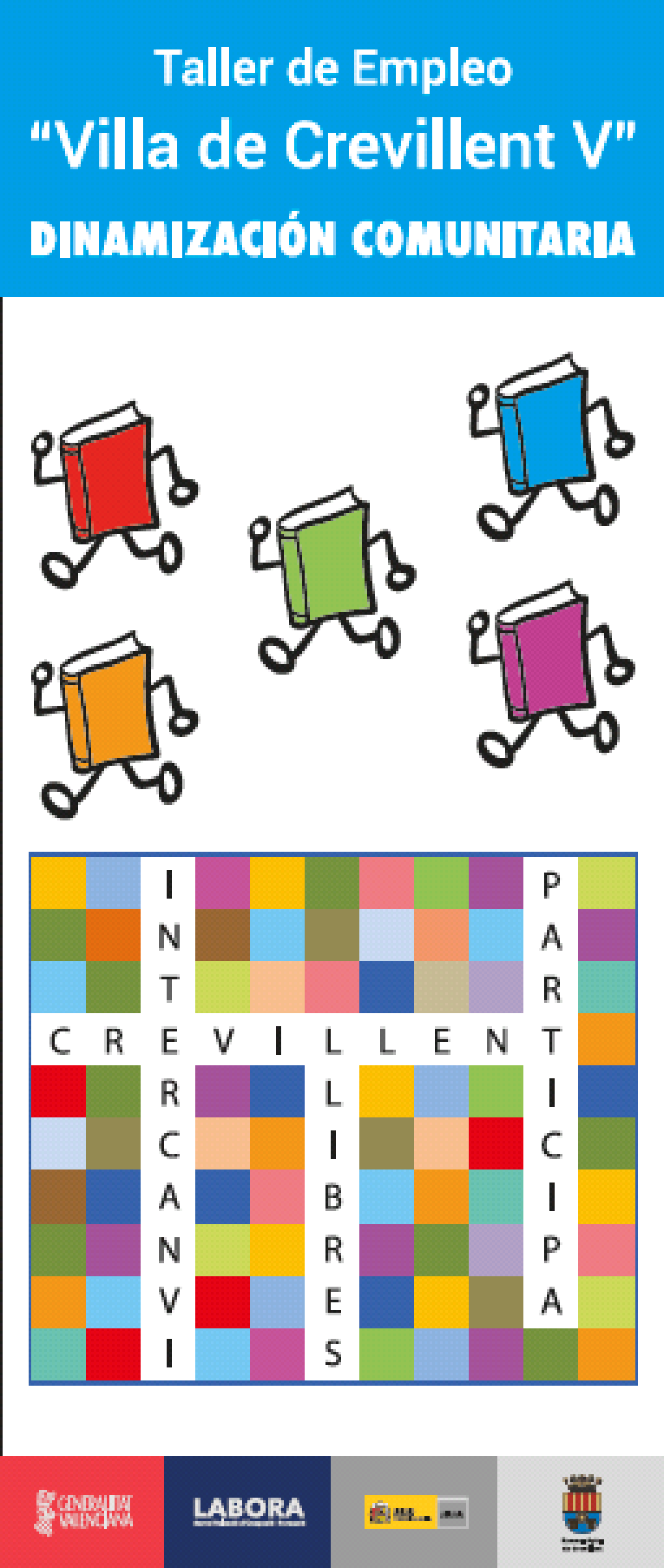Los alumnos-trabajadores del Taller de Empleo “Villa de Crevillent V” organizan la actividad “Intercanvi de Llibres” en el mercadillo de la Rambla