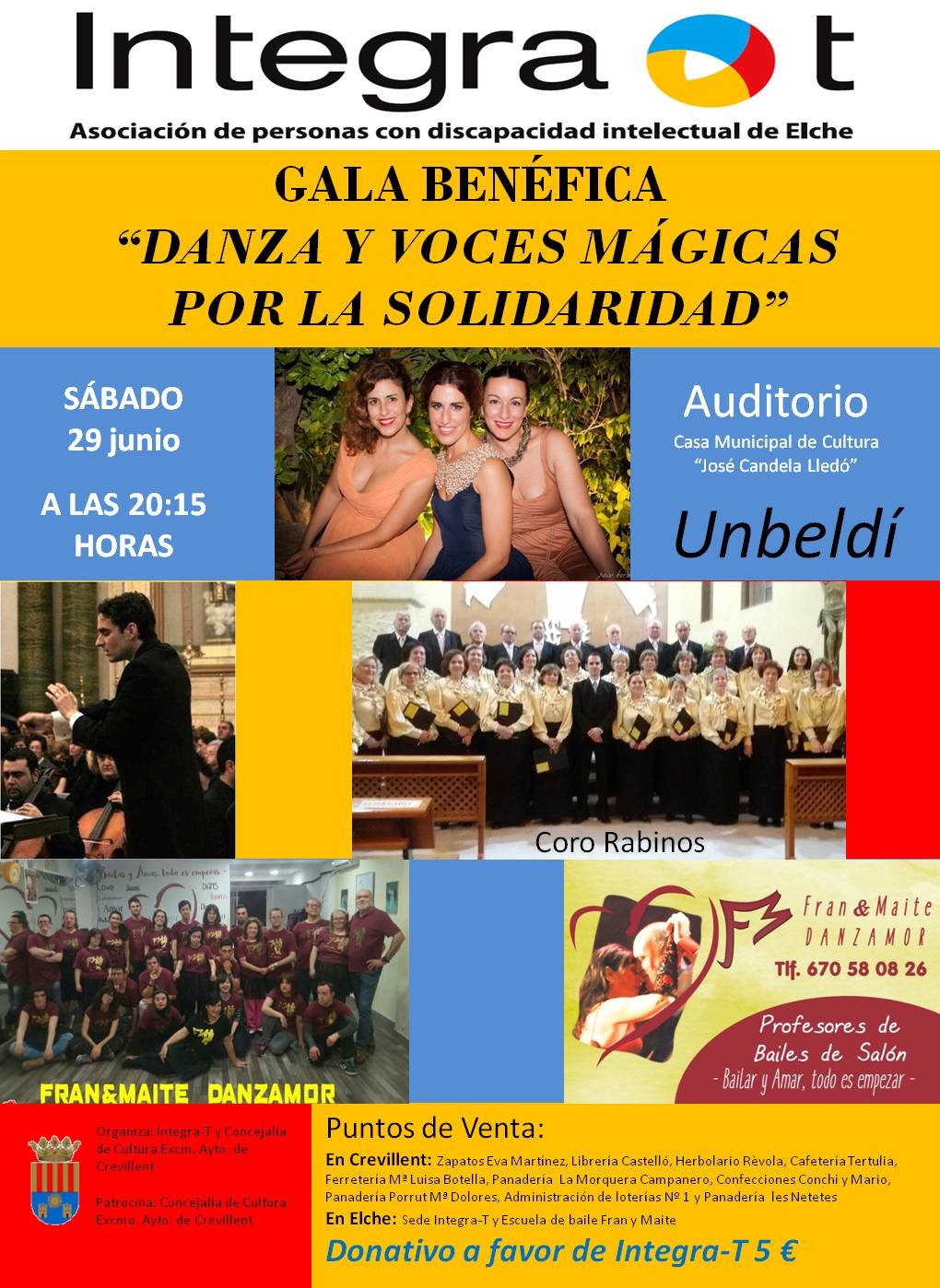 La gala benéfica “Danza y Voces Mágicas por la solidaridad” se celebrará este sábado en el Auditorio de la Casa Municipal de Cultura