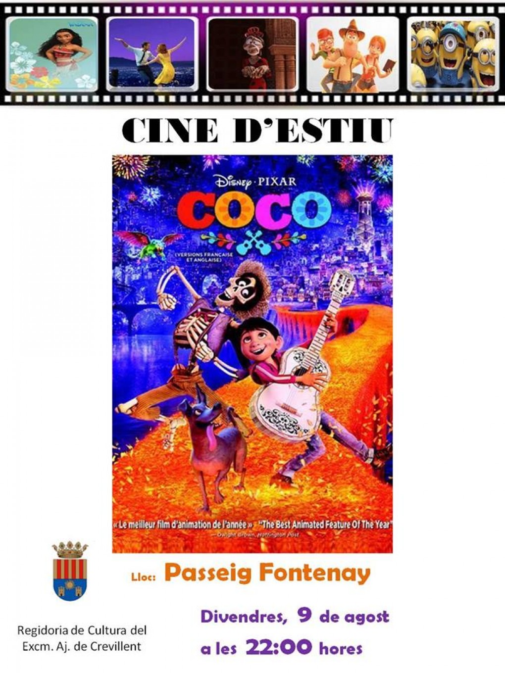 Cinema d’estiu al Passeig Fontenay aquest divendres 9 d’agost a les 22.00