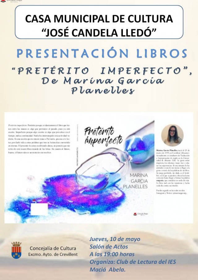 PRESENTACIÓN DEL LIBRO PRETÉRITO IMPERFECTO, DE MARINA GARCÍA PLANELLES.