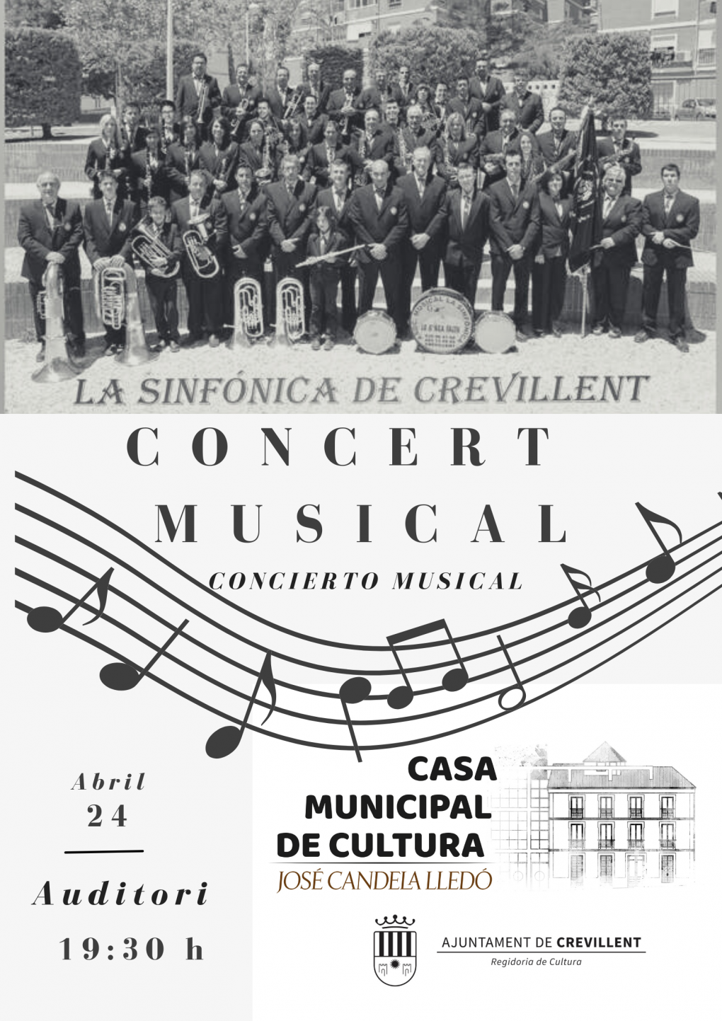 CONCIERTO A CARGO DE LA ASOCIACIÓN MUSICAL “LA SINFÓNICA” DE CREVILLENT.