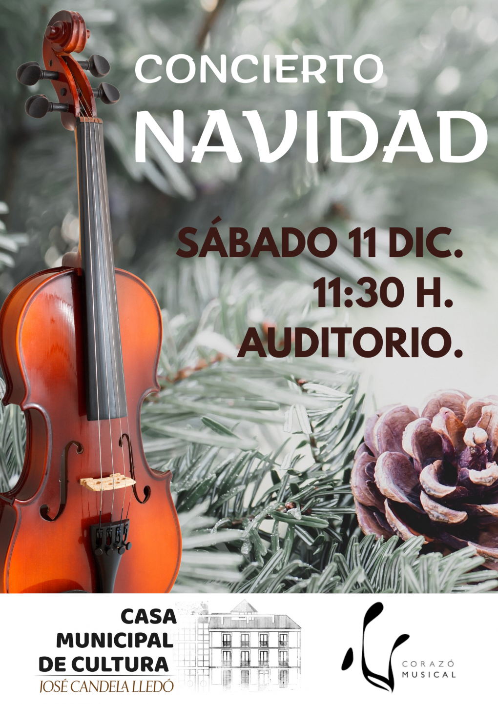 CONCERT DE NADAL A CÀRREC DE L'ALUMNAT DE L'ACADÈMIA DE MÚSICA “COR MUSICAL”.