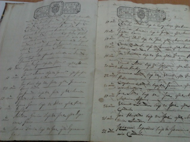 Un expediente de quintas de 1838 es el documento del mes de abril del archivo municipal