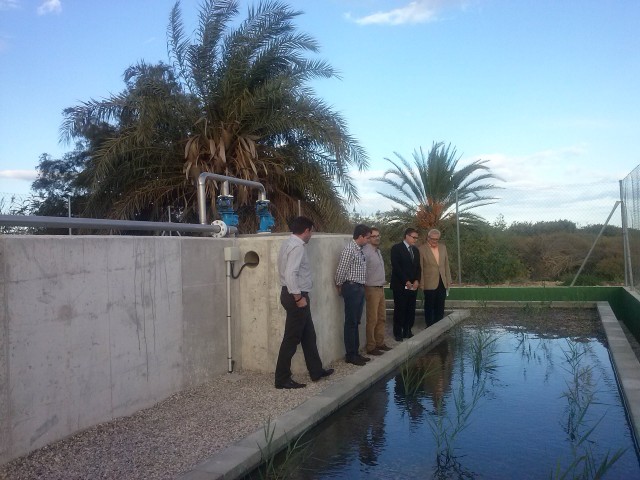 El Alcalde y el Director General de Agua visitan la depuradora de El Realengo que ha sido mejorada para ampliar el tratamiento de aguas residuales