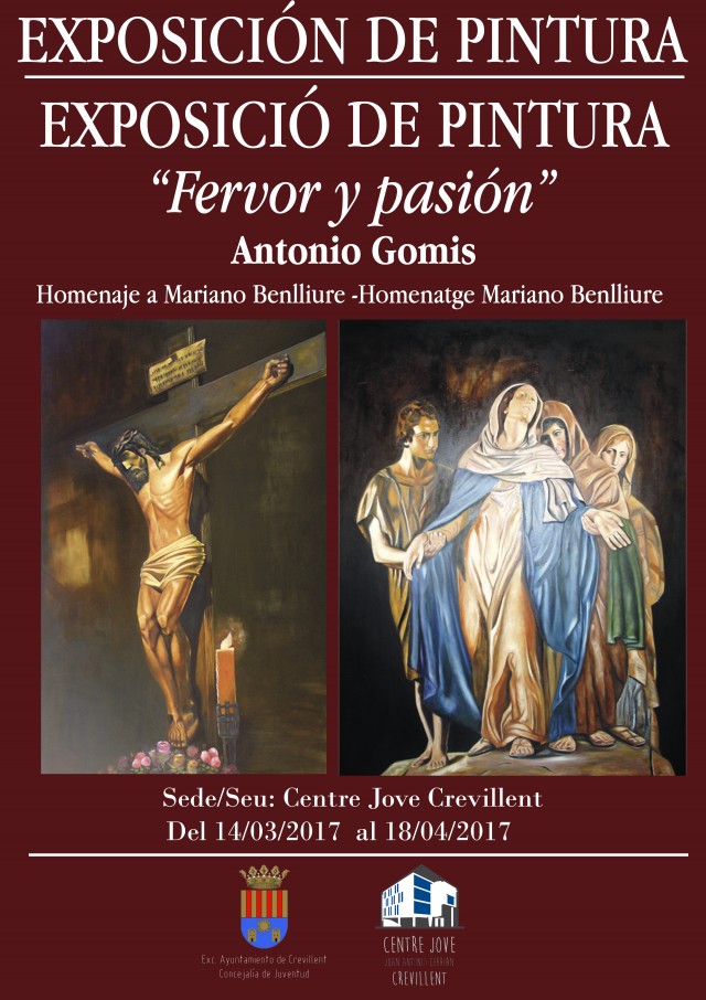 El Centre Jove acoge este martes la exposición de pinturas “Fervor y pasión” del crevillentino Antonio Gomis