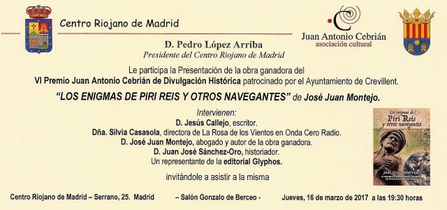 Este jueves se presenta en Madrid el libro ganador del  Premio de Divulgación Histórica “Juan Antonio Cebrián”  correspondiente a su VI edición