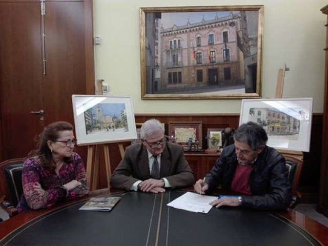El artista Manuel Balaguer dona 14 acuarelas al Ayuntamiento de Crevillent que pasarán a la Pinacoteca Municipal