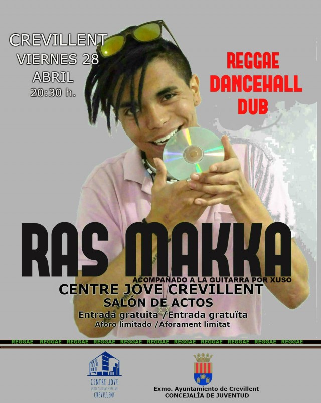 El Centre Jove celebra una nueva jornada de “Noches de Micro Abierto” con un concierto de reggae a cargo de Ras Makka