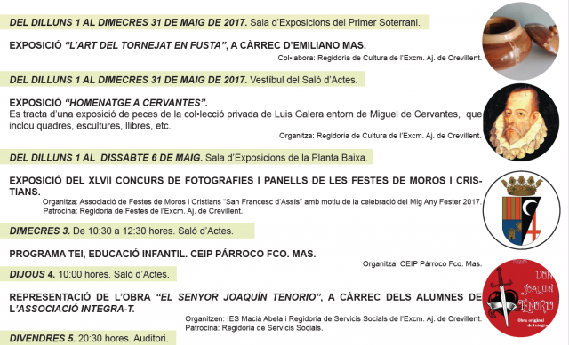 La Casa Municipal de Cultura “José Candela Lledó” presenta la programación de mayo
