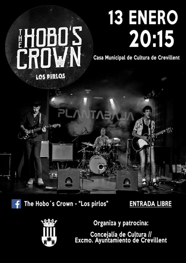 Concierto de blues  a cargo de The hobo´s crown-“Los Pirlos” en la Casa Municipal de Cultura