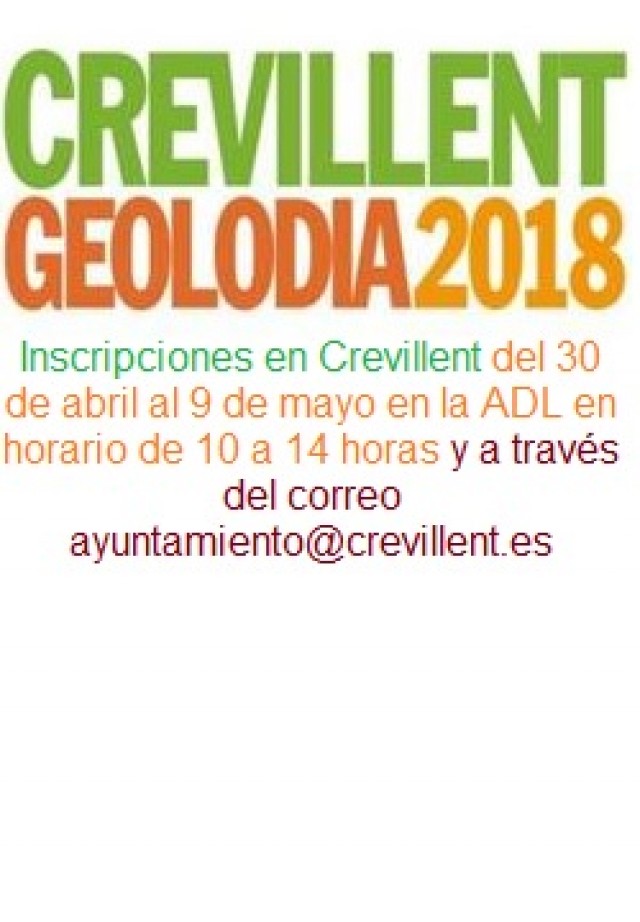 Crevillent acogerá el domingo 13 de mayo la actividad GEOLODÍA que recorrerá la sierra de Crevillent