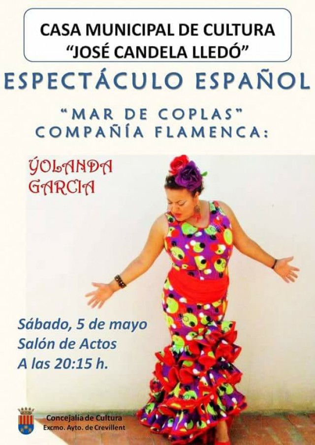 “Mar de Coplas”, espectáculo español de la Compañía Flamenca Yolanda García en Crevillent