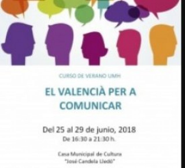 En la Casa Municipal de Cultura “José Candela Lledó” se está desarrollando el curso de verano de la UMH “El valencià per a comunicar”