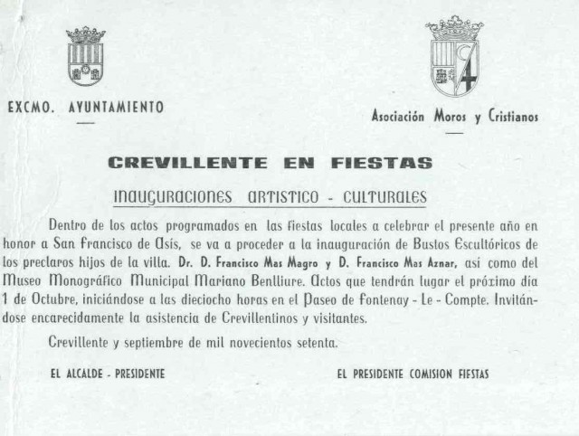 El Archivo Municipal “Clara Campoamor” elige como documento del mes la inauguración del Museo Monográfico Mariano Benlliure