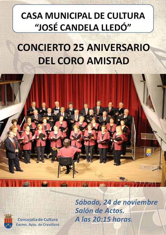 El Coro Amistad celebra un concierto este sábado en la Casa Municipal de Cultura para conmemorar su 25 aniversario