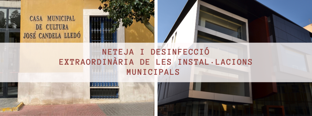 Neteja i desinfecció extraordinària de les instal·lacions municipals