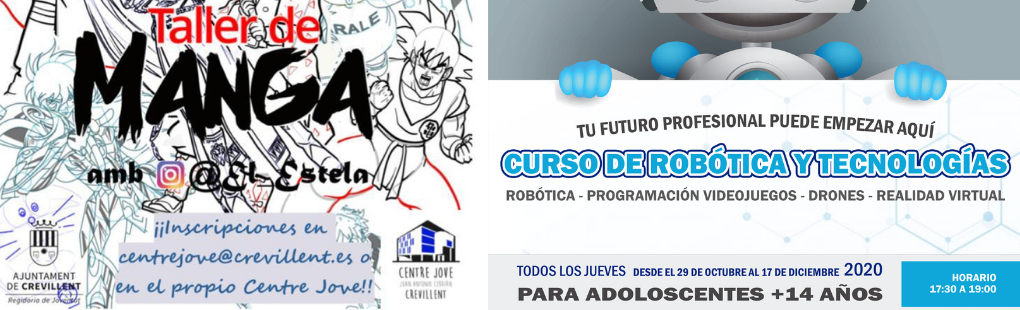 La Concejalía de Juventud ofrece nuevos talleres de robótica y manga