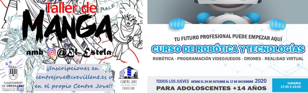 La Concejalía de Juventud ofrece nuevos  talleres de robótica y manga