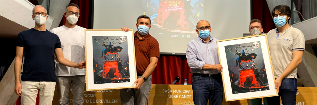 Un cartell amb homenatge i personatges dels inicis del cinema per al Certamen de Curts de Crevillent