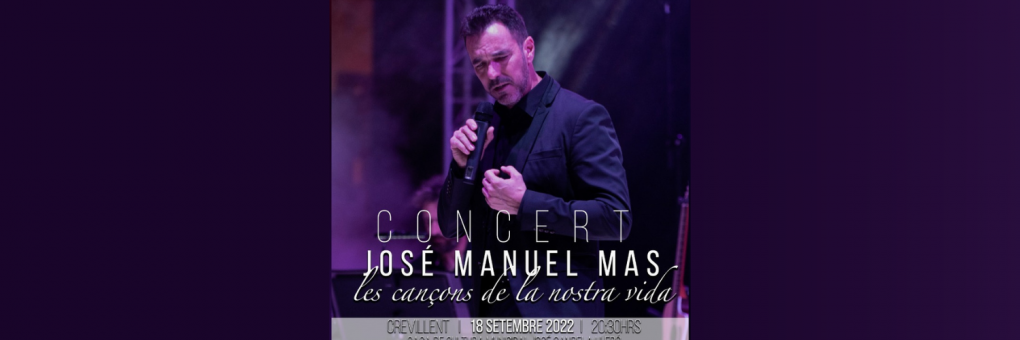 El cantant crevillentí José Manuel Mas torna a Crevillent amb el concert "Les cançons de la nostra vida" a la Casa de Cultura