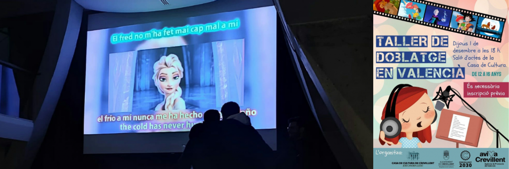 Els i les joves de Crevillent posaran veu als personatges d’El Rei Lleó, Goku o Frozen en el Taller de doblatge en valencià