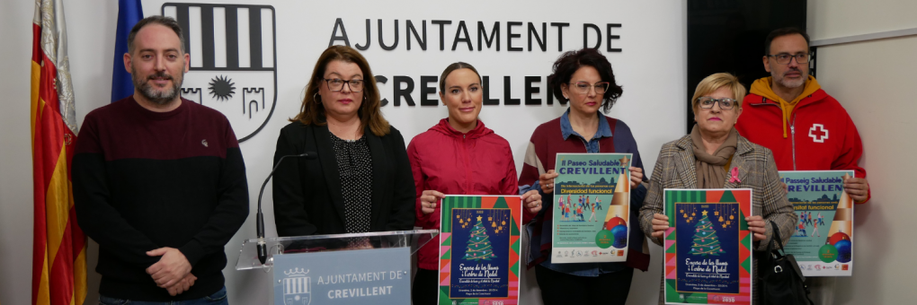 El II Passeig Saludable de Crevillent se suma aquest divendres a l'encesa de llums de Nadal