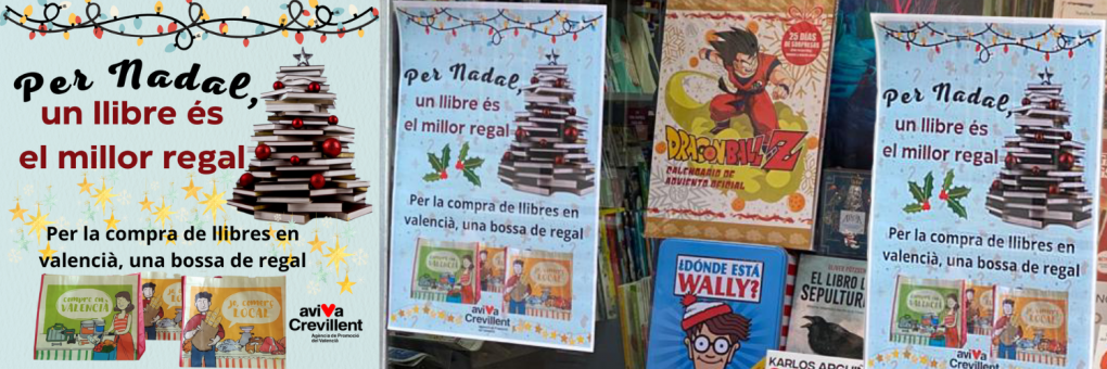 L’Agència de Promoció del Valencià (AVIVA Crevillent) i la Regidoria de Cultura inicien la campanya “Per Nadal, un llibre és el millor regal”