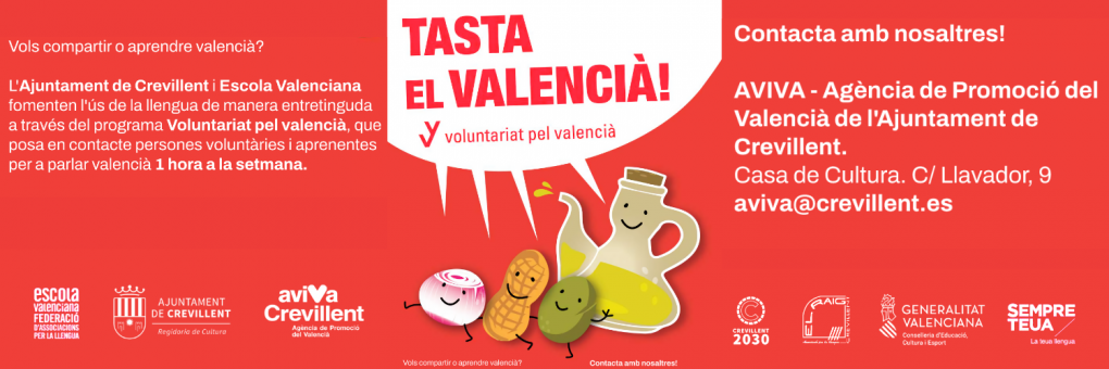 L'Agència de Promoció del Valencià de Crevillent (AVIVA Crevillent) inicia la 2a edició del programa del Voluntariat pel Valencià